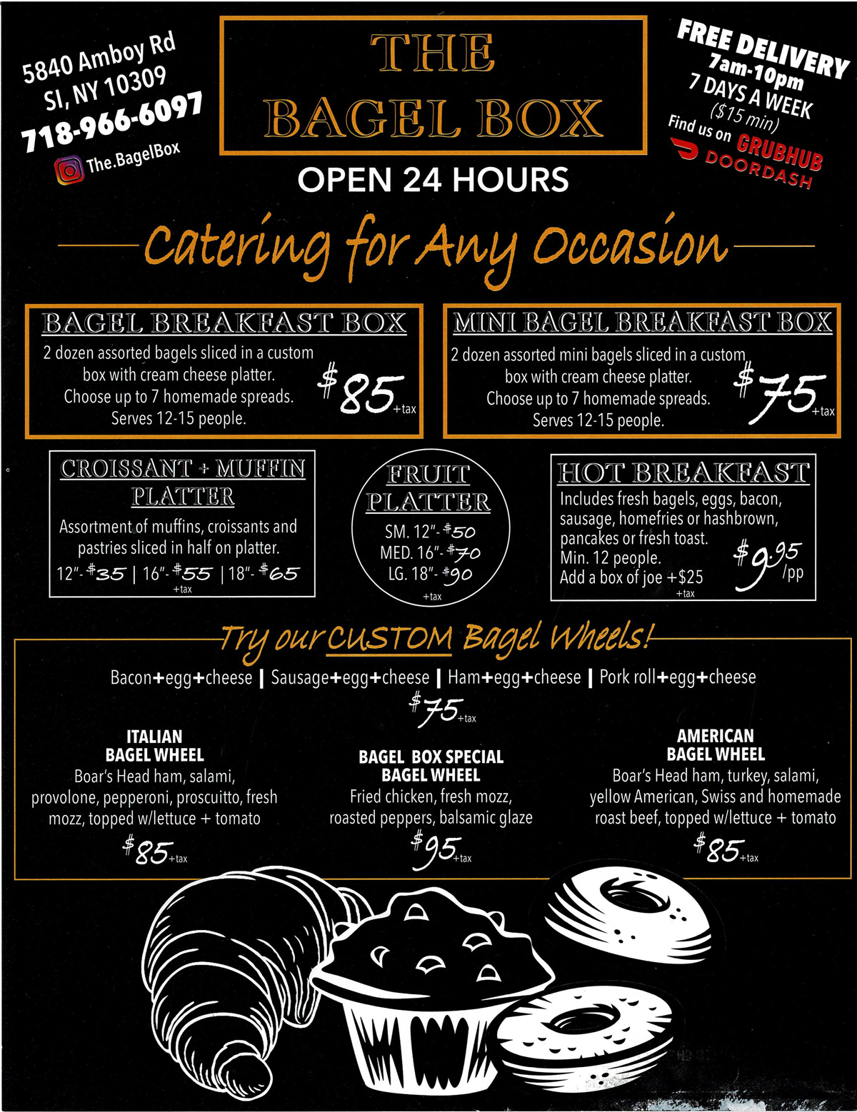The Bagel Box Menu